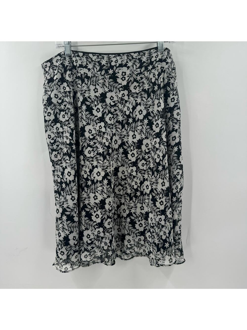 Vintage Y2k black and white Floral Midi Skirt